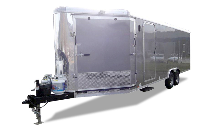 Back Country - Silver - Motorcycle Trailer - Snowmobile Trailer - Pace American