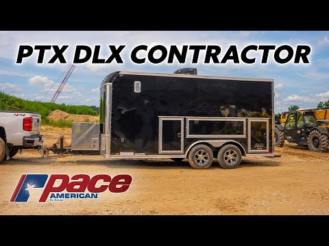 Pace American | News & Blog | Feature Callout Video | Featured Image | PTX DLX Custom Aluminum Contractor Trailer Image