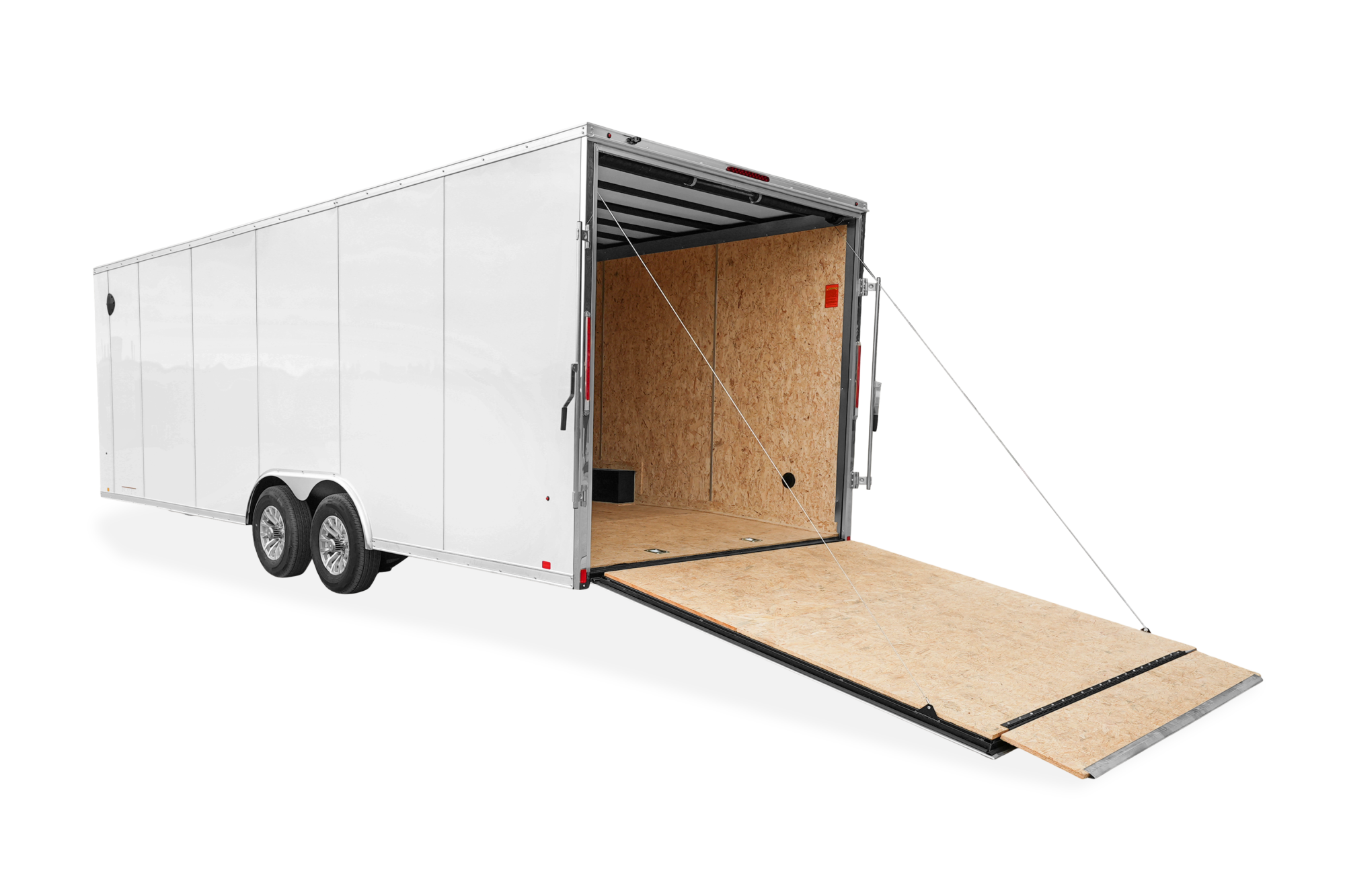 Pace American Aluminum Enclosed Car Trailer Rear Open