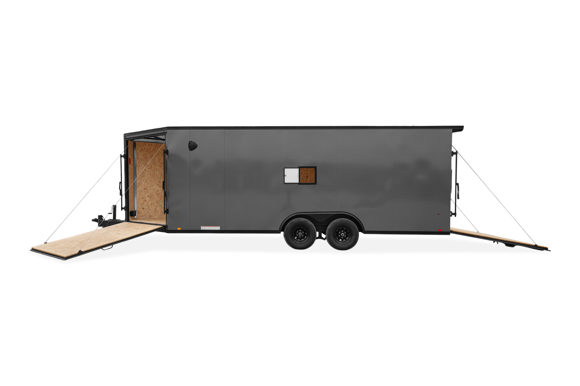 Pace American Journey Motorsport Motorcycle Trailer Side Open