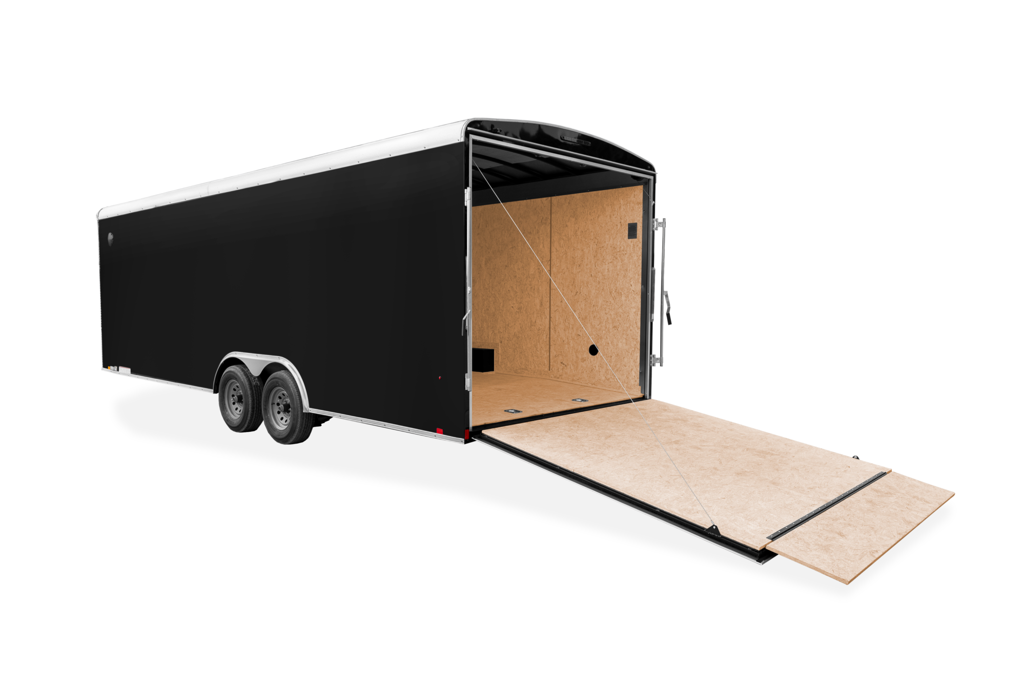 Pace American Journey SE Round Top Enclosed Car Trailer Rear Open