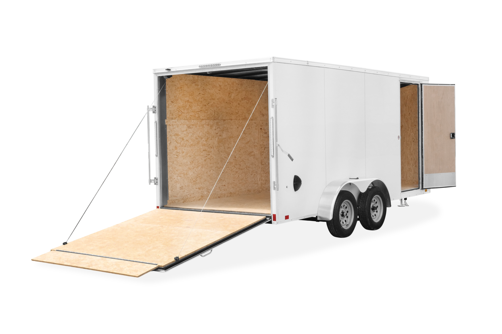 Pace American Journey SE V Nose Enclosed Cargo Trailer Rear Open