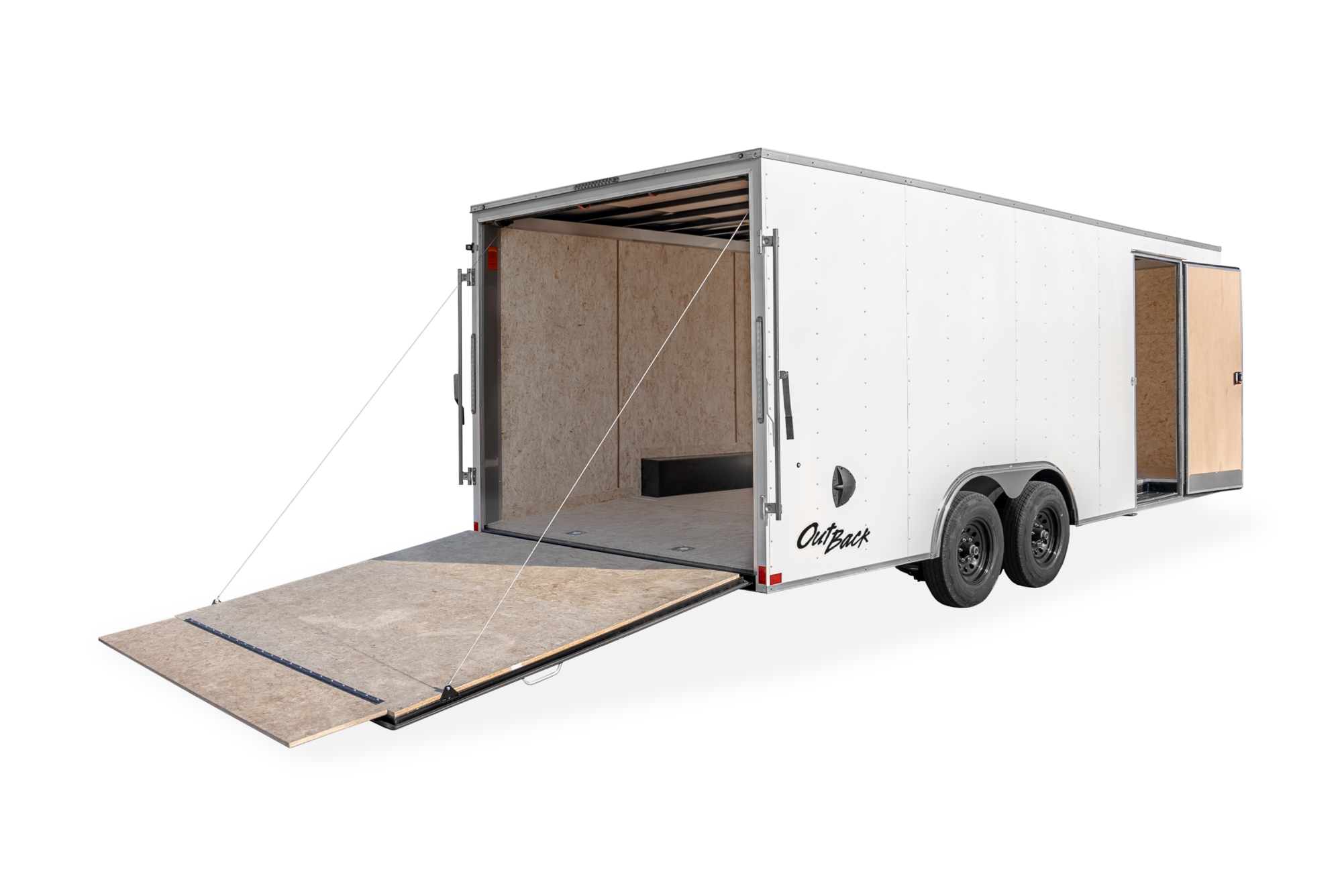 Pace American Outback DLX Enclosed Car Trailer RearOpen