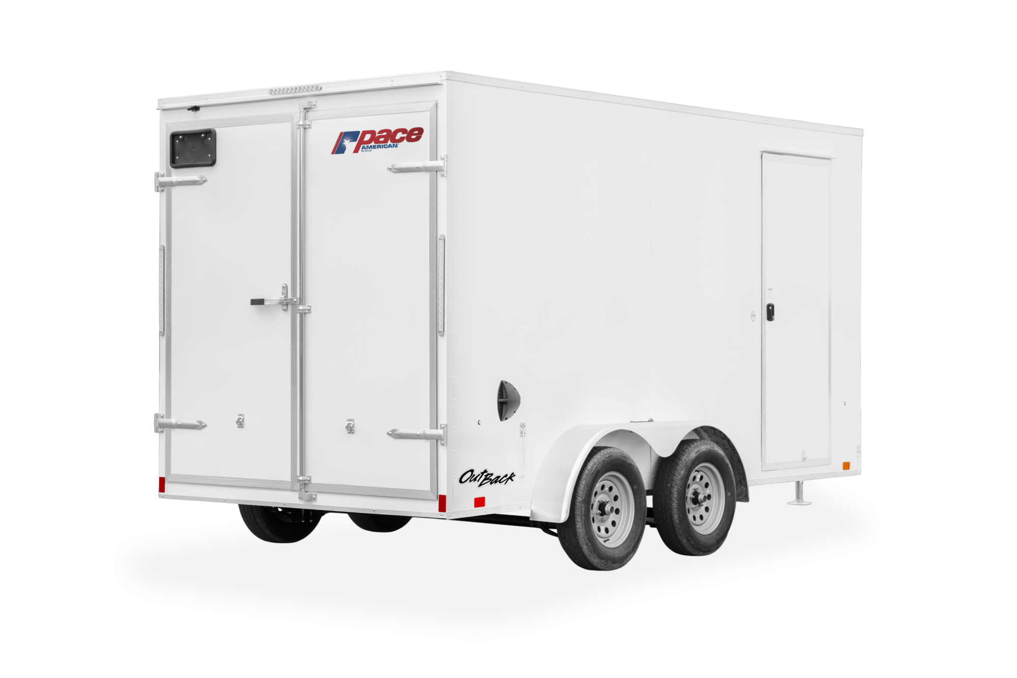 Pace American Outback DLX Enclosed Cargo Trailer Rear Hero