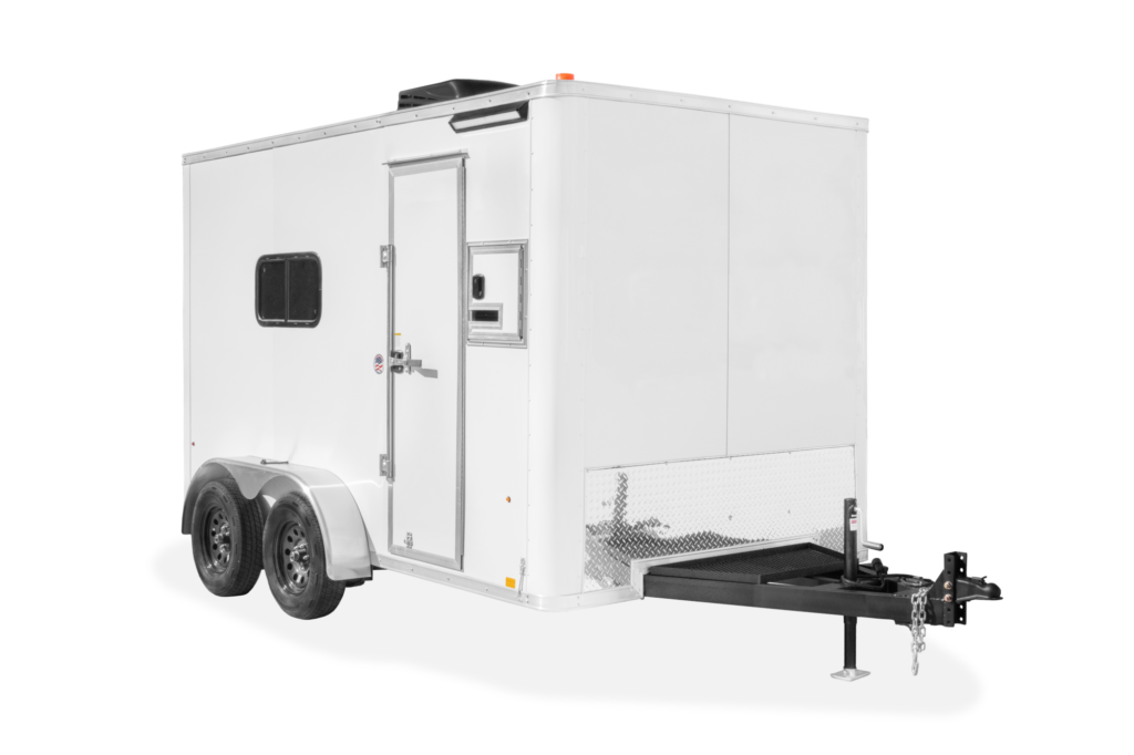 Pace American Fiber Splicing Trailer Enclosed Contractor Trailer Front