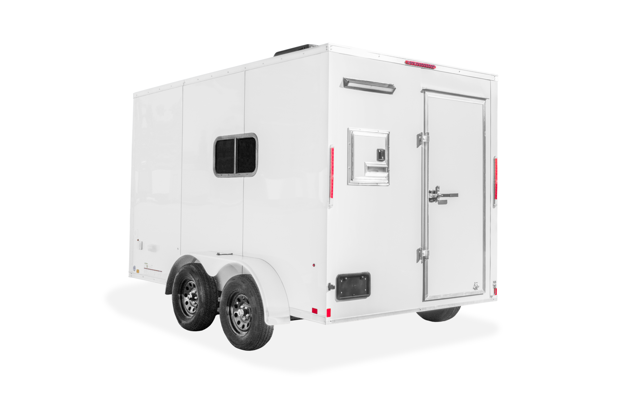 Pace American Fiber Splicing Trailer Enclosed Contractor Trailer Rear