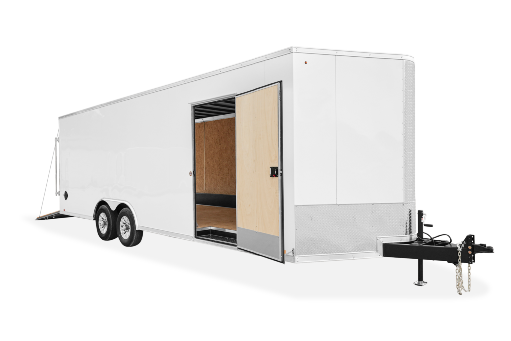 Pace American Aluminum Enclosed Car Trailer Front Open
