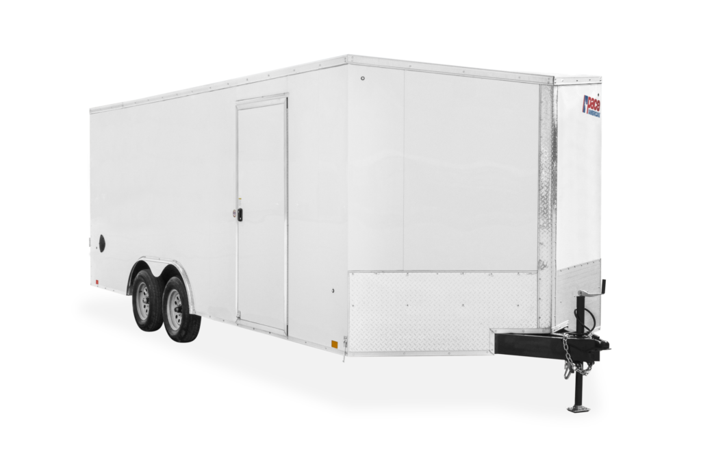 Pace American Journey SE V Nose Enclosed Car Trailer Front 1 1